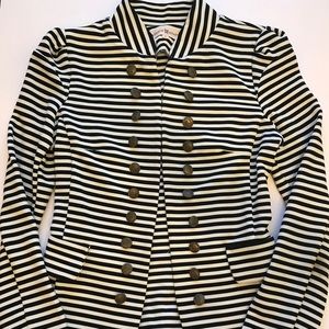 Vintage striped military inspired blazer